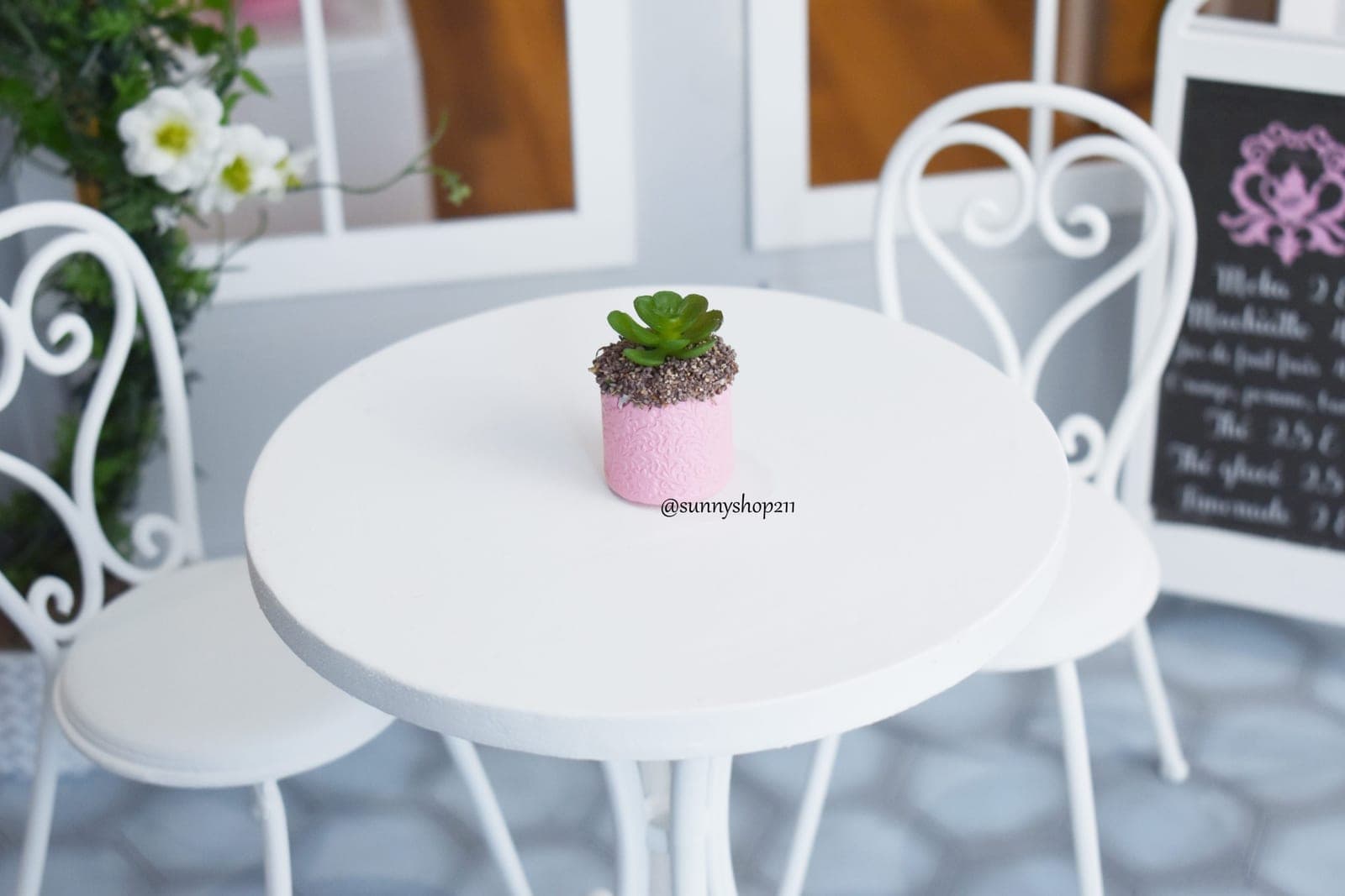 Plante miniature décorative – Pot fleuri – 1/6 & 1/4